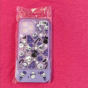 Purple Skull Pattern Phone Case